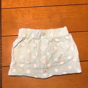 CARTERS mint green white Polk dot skirt size 2t .